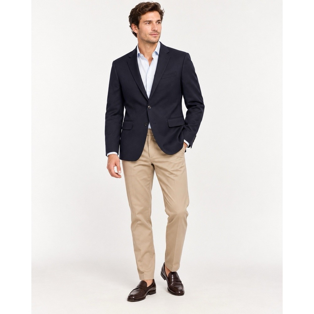 J.Crew Men's Navy Ludlow American Woolen Company Wool Blazer Size 40 Short